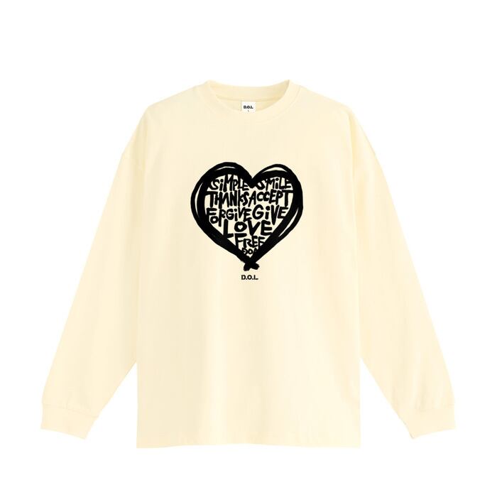 Not lonely Anymore スウェット　サイズ1 Not Lonely Anymore Crew Sweat shirt Cream Yellow | Pay ID