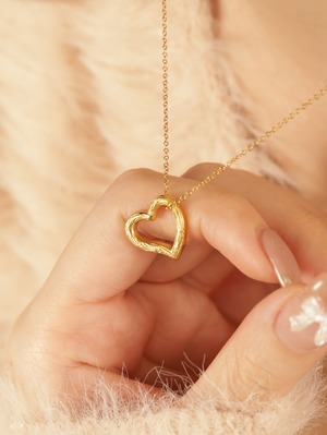 316L hawaiian open heart necklace  #n09