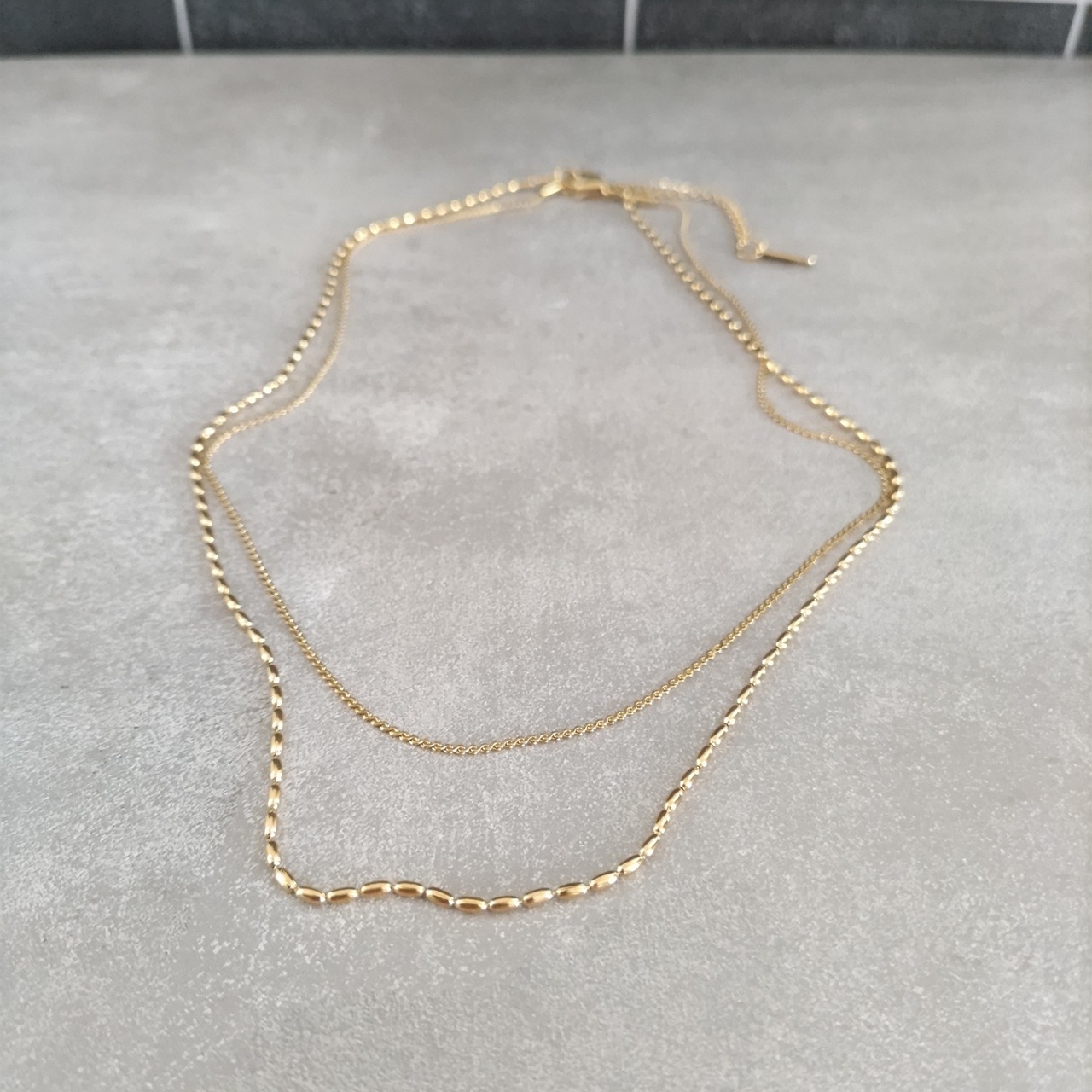 2-layer chain necklace 316L