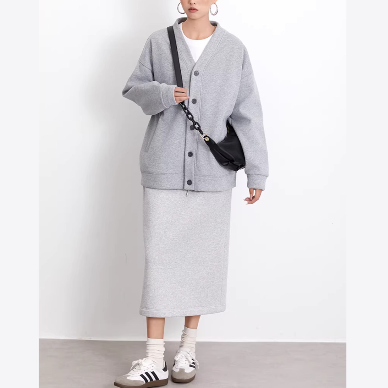 ドローストリング Iライン ミディスカート 00027・画像5