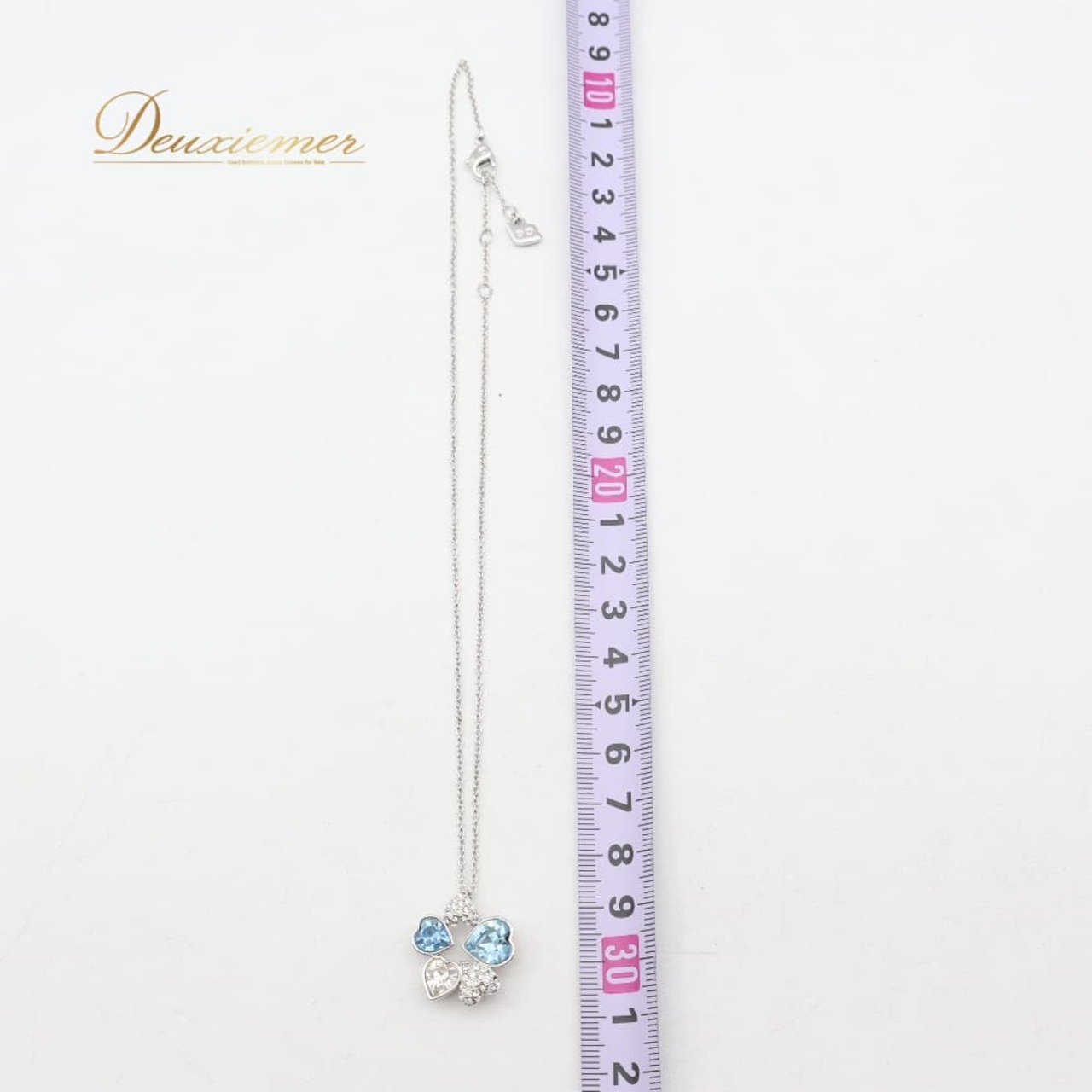 フォーマル 小物 SWAROVSKI スワロフスキー ネックレス アクセサリー シルバー系 ブルー系 シルバー 水色 ハート クローバー かわいい 飾り 装飾 華やか ダンス 正装 フォーマル 結婚式 ジュエリー ペンダント チャーム きらきら キラキラ エレガント 二次会 イベント クリスマス 誕生日 プレゼント ギフト