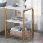サイドテーブル 3段 収納棚 収納バスケット付き コーヒーテーブル ナイトテーブル モダン おしゃれ 木製天板 金属フレーム インテリア 北欧風 コンパクト 多機能