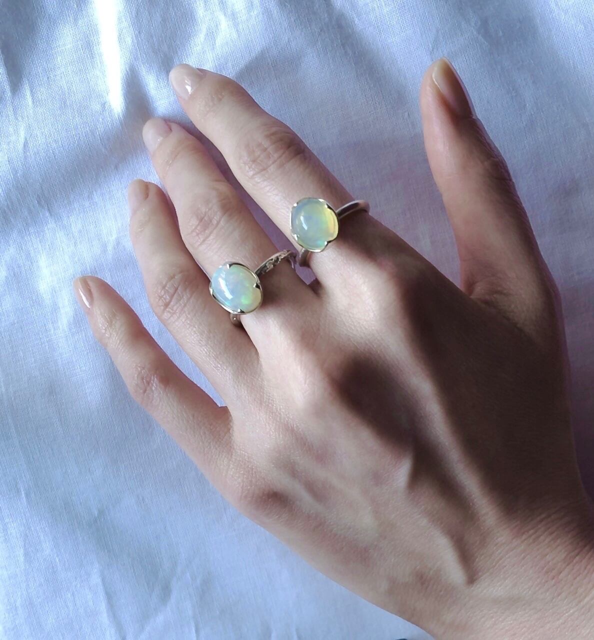 2.31ct Ethiopian Opal ring エチオピア産オパールリング | SAYA HIBINO