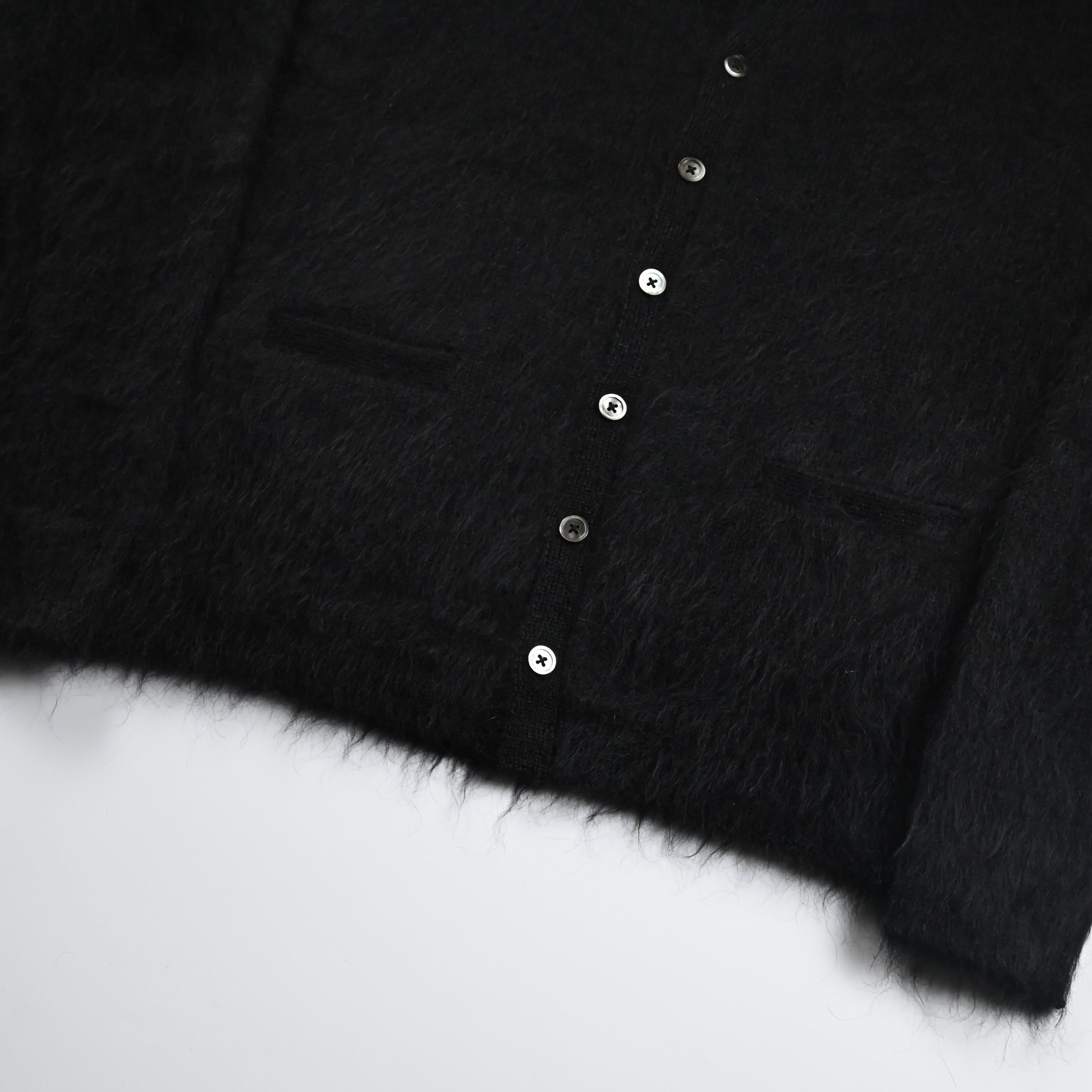 INTERIM / KID MOHAIR ALPACA SHAGGY CARDIGAN | GANKO