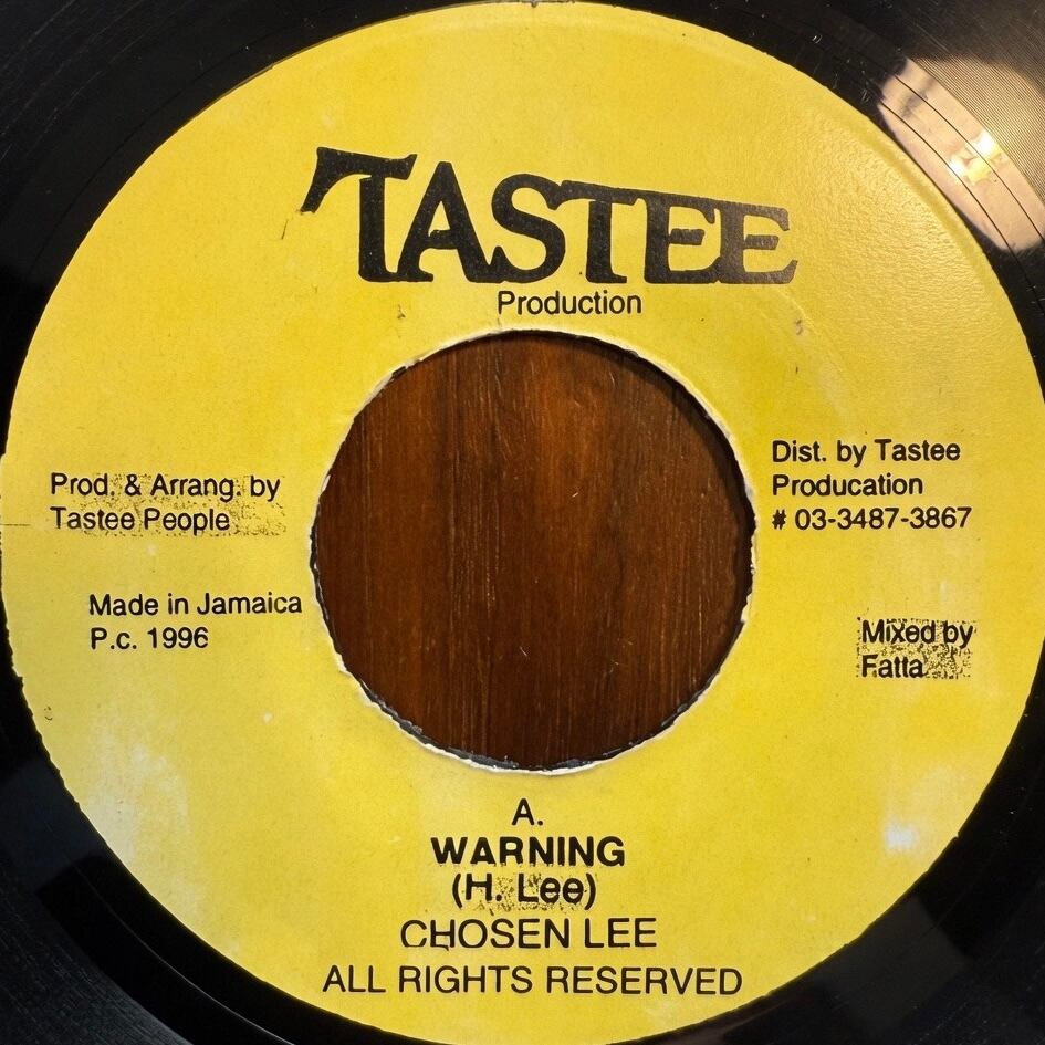 WARNING / CHOSEN LEE （Chozen Lee）7inch | 噂のレゲエ倉庫