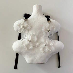 【ARCHIVE SALE】caviar fleur necklace［clear］