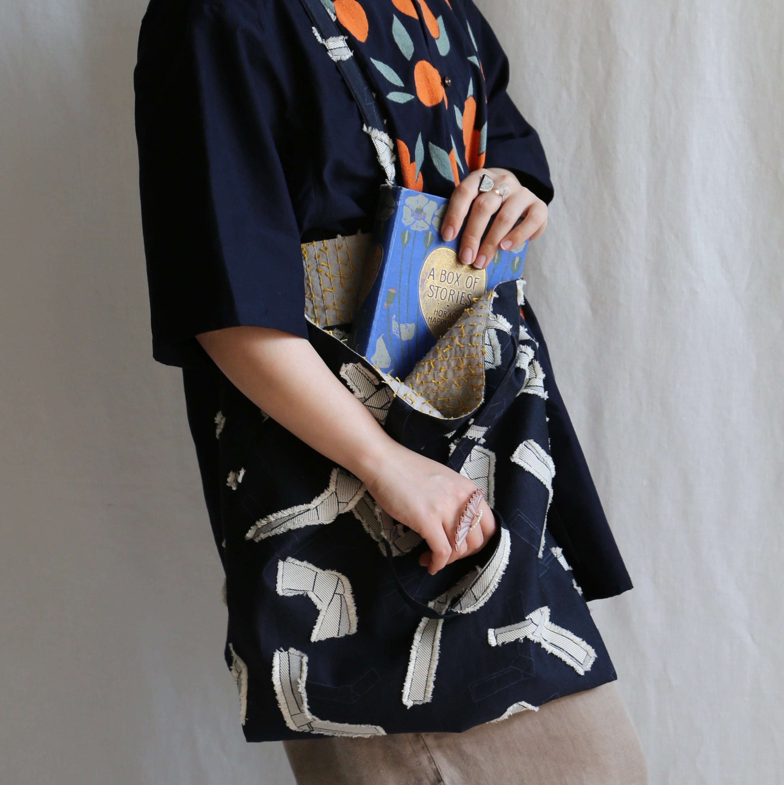Original Textile 'Knots' Midnight Blue | IBAMOTO HONTEN