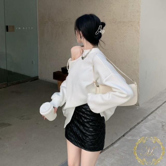 ワンショルトップス 長袖 セクシー 肩出し ドルマンスリーブ 韓国風 レディースファッション通販 スタイルアップ服 M エムドット 30代大人女子向けの大人可愛いを集めたセレクトショップ ワンショルトップス 長袖 セクシー 肩出し ドルマンスリーブ 韓国風 レディースファッション通販 スタイルアップ服 M エムドット 30代大人女子向けの大人可愛いを集めたセレクトショップ