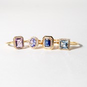 【K18 / 12号】ピンクアメシスト x ダイヤモンド リング