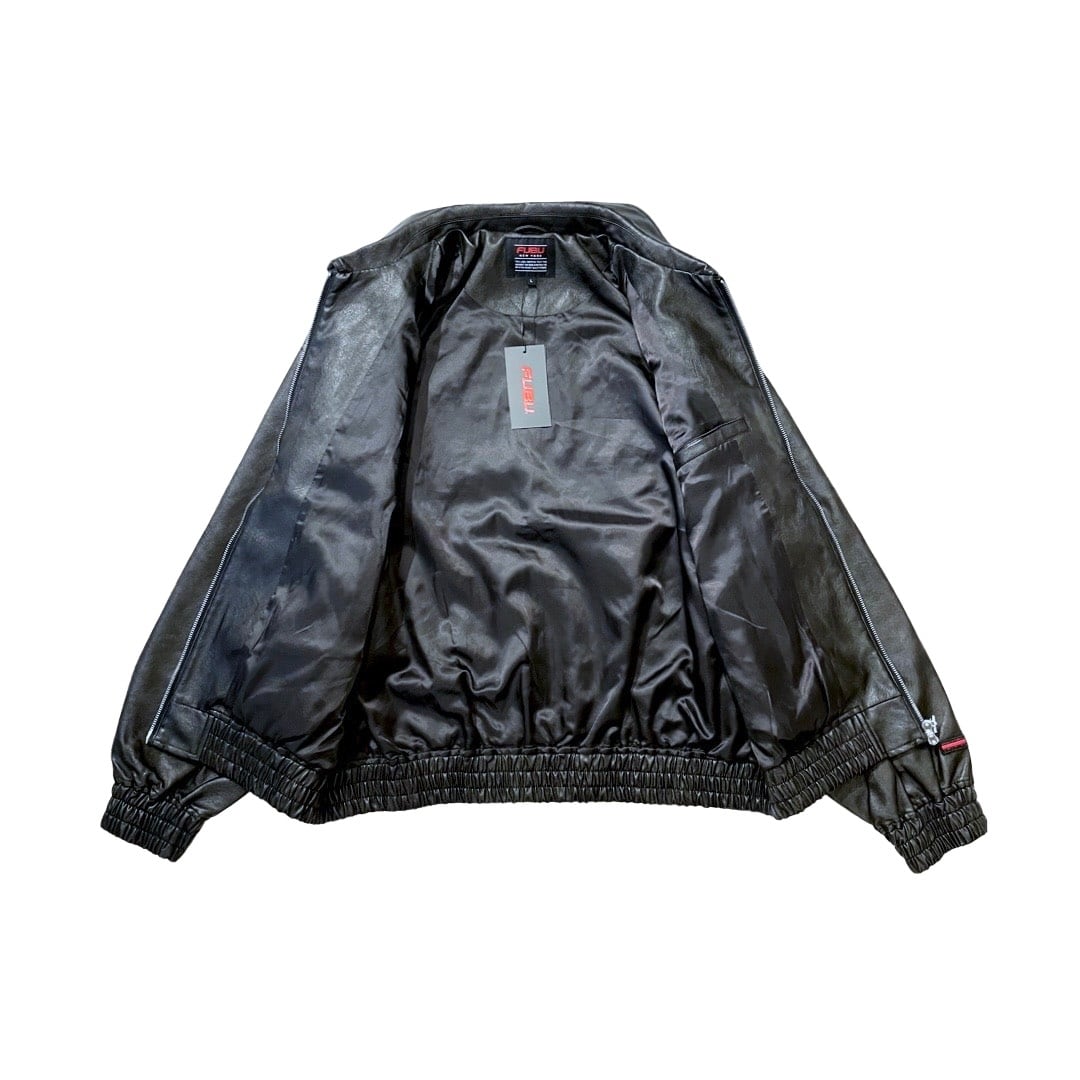 FUBU -Faux Leather Studs Patch Jacket- Black | Highflyer