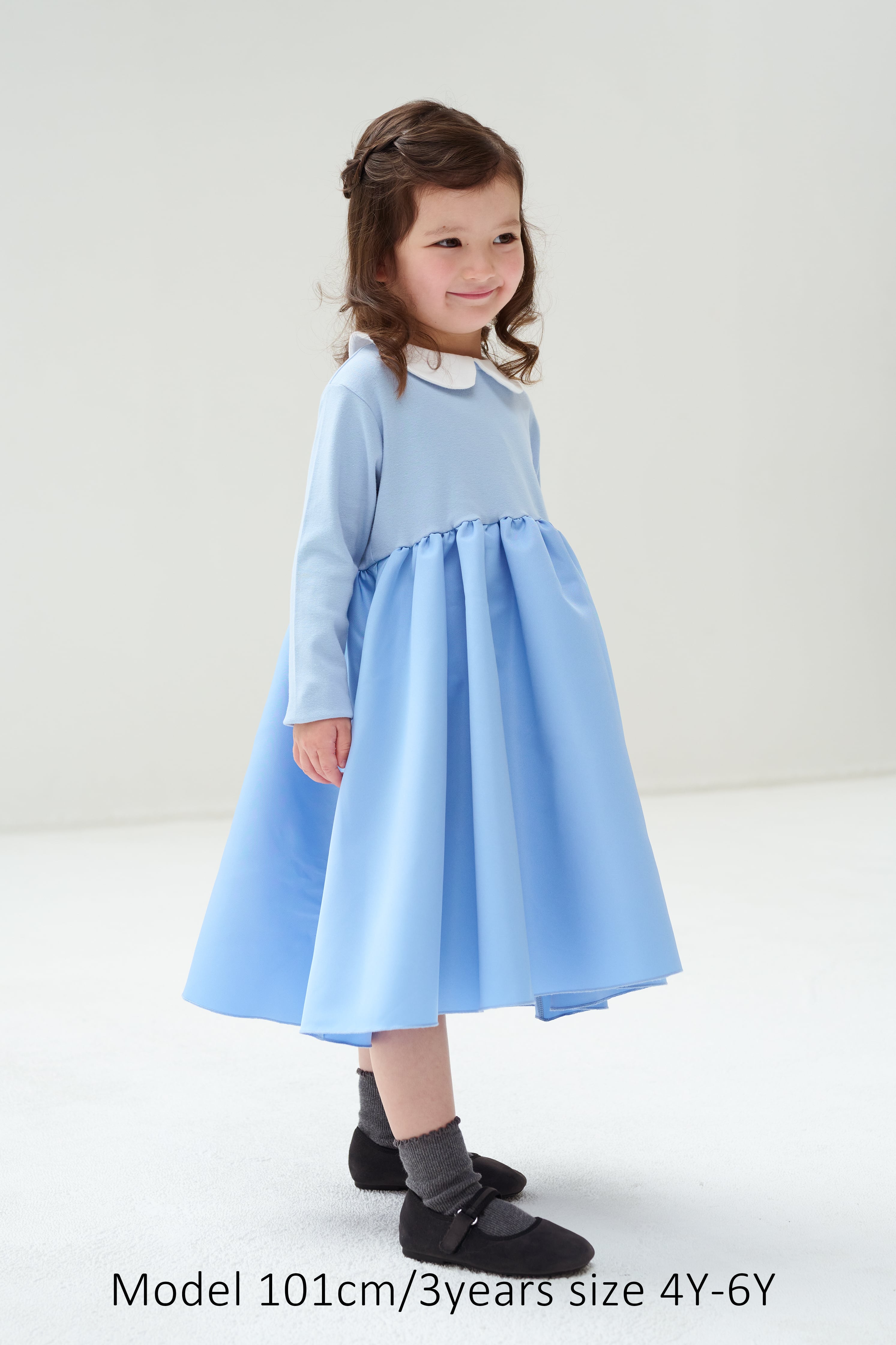 CEREMONY DRESS BLUE 4Y-6Y | AMICA・kids