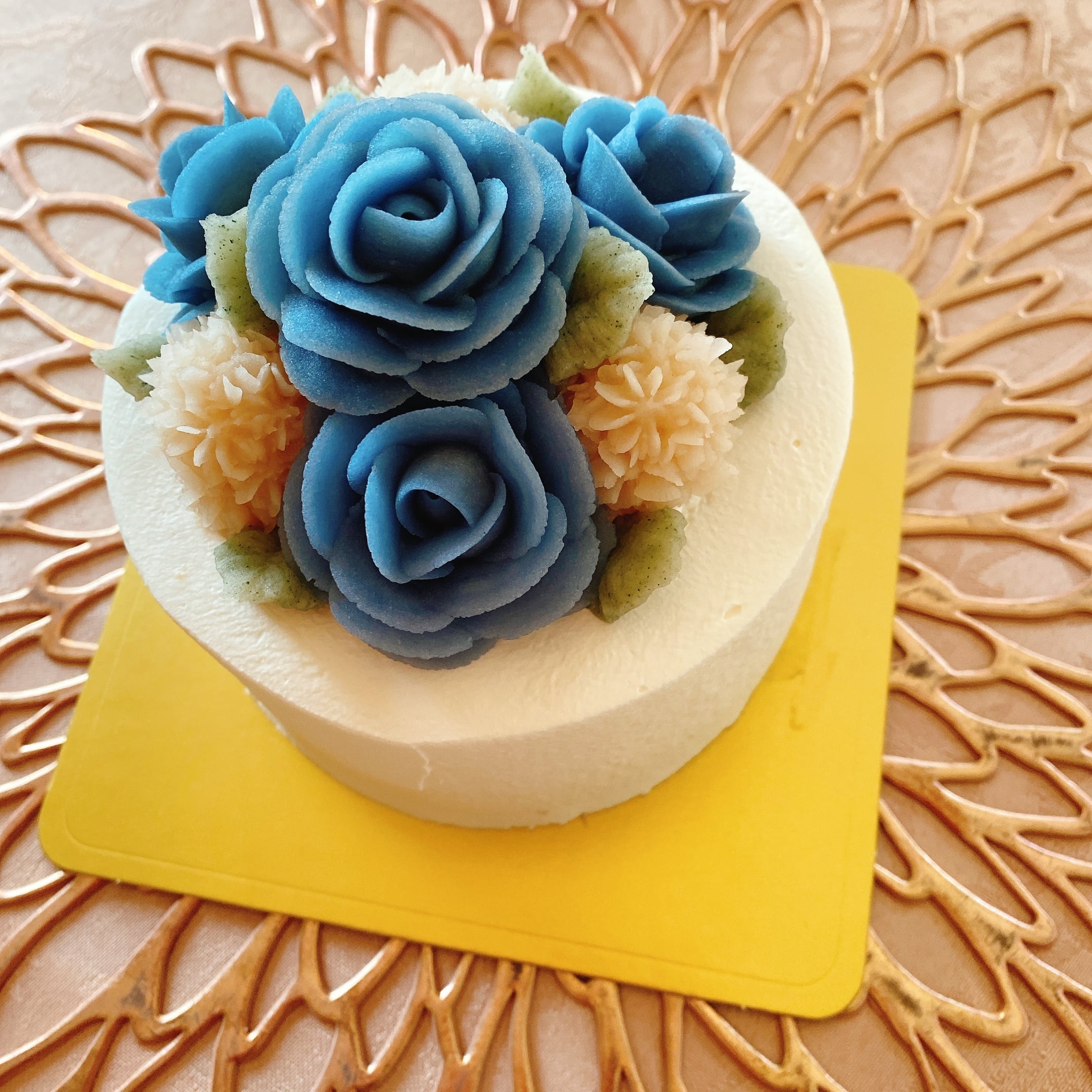 フラワーケーキ-Happyブーケ～yellow～4号-お花のケーキ | Cher Anges