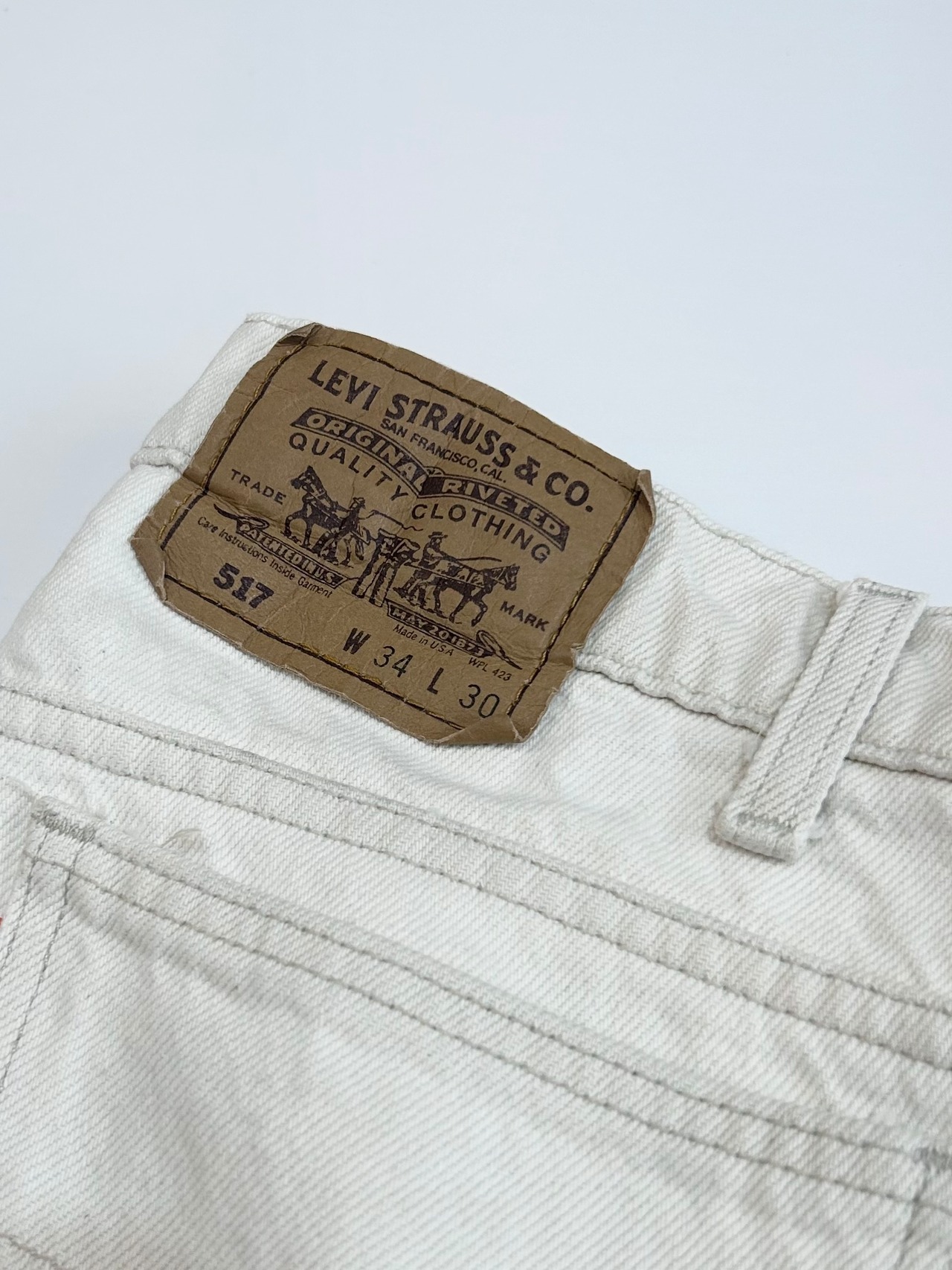 90s Levi’s 517 "Rare Color" DENIM PANTS MADE IN USA Size W34L30→W34L29