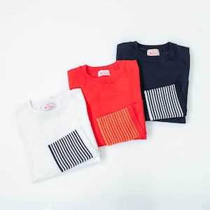 mao made CHOやわらかボーダーTEEインに着てる風プルオーバー