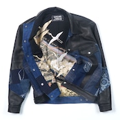 【GJK-M0014】藍染めGジャン JAPANESE INDIGO TRACKING JACKET