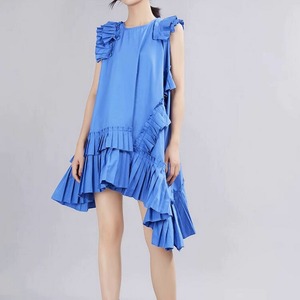 プリーツA ラインワンピース　A0095