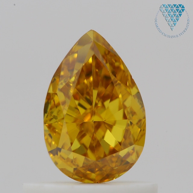 0.76 ct FANCY DEEP  ORANGE-YELLOW VS1 PEAR GIA 天然  ダイヤモンド ルース