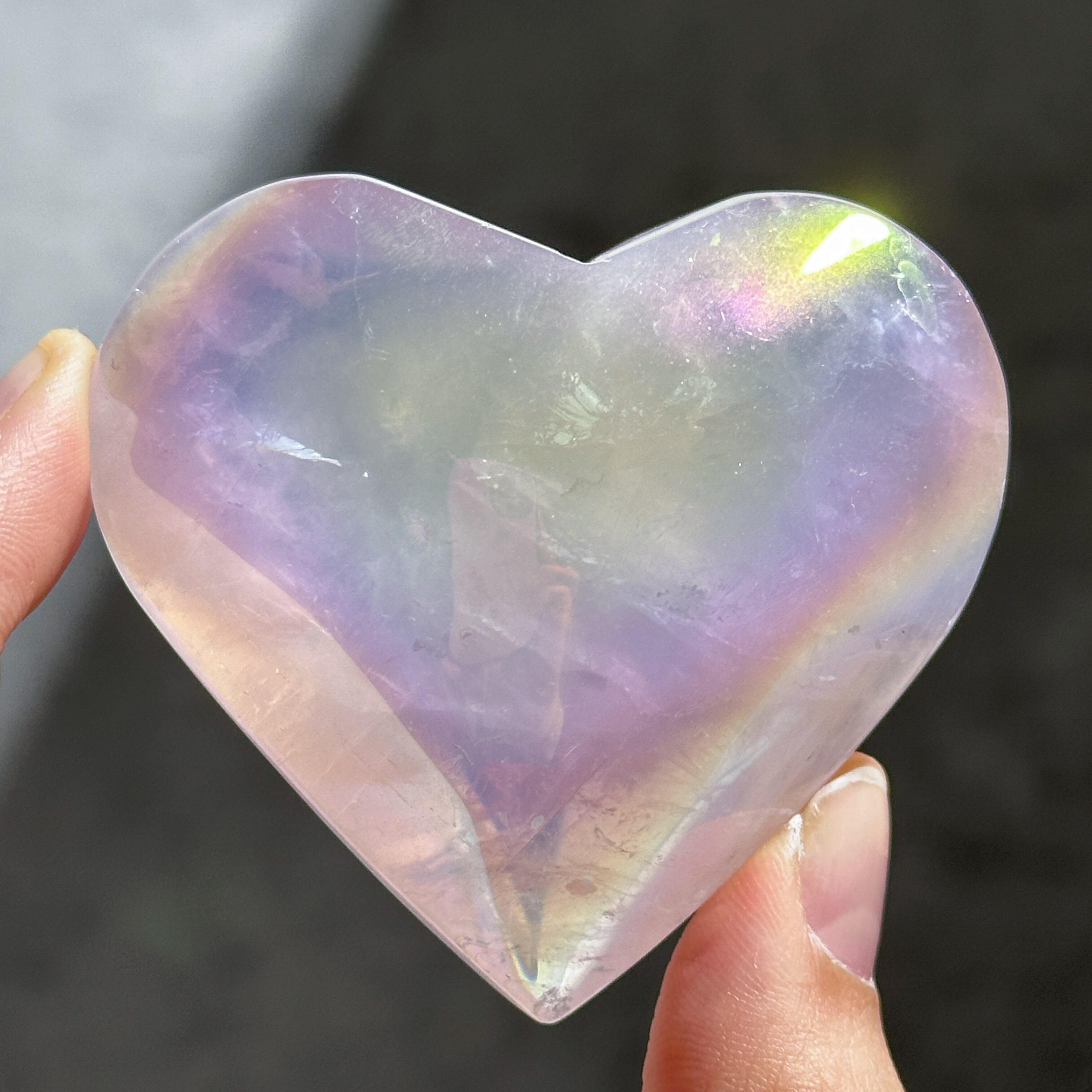 エンジェルオーラローズクォーツ ハート11♡ Angel Aura Rose Quartz ♡天然石・鉱石・パワーストーン