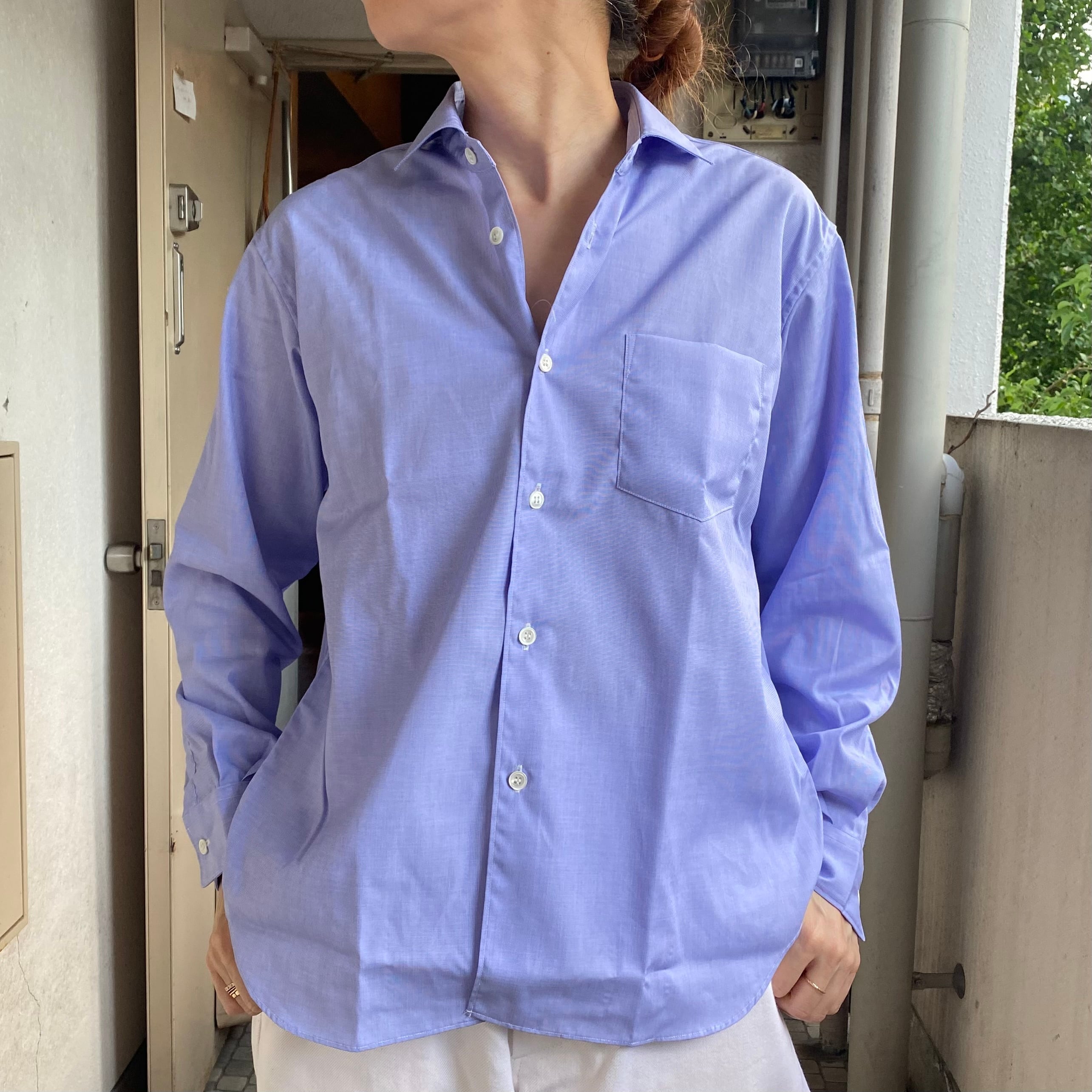 Sans limite (サンリミット )ボックスワイドスプレッド ハケメ サックス