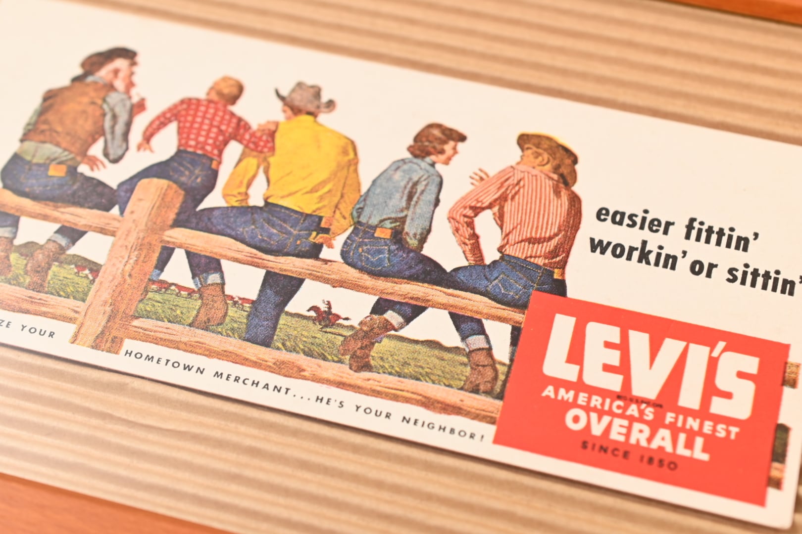 50's Levi's Advertising Ink Blotter 16 | Button Works Store ボタン