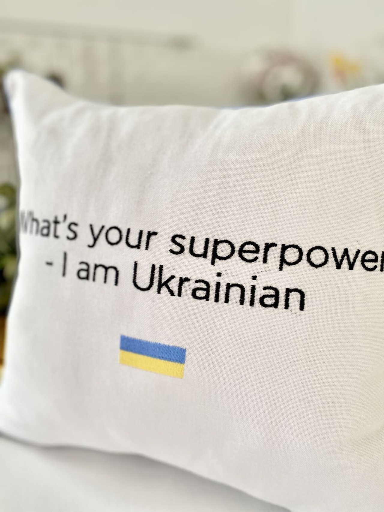 クッションカバー　ウクライナ製 - What`s your superpower?  - I am Ukrainian. - 2