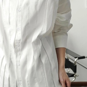 【UNISEX】Fringe White Shirt / ユニセックス フリンジ ホワイト シャツ