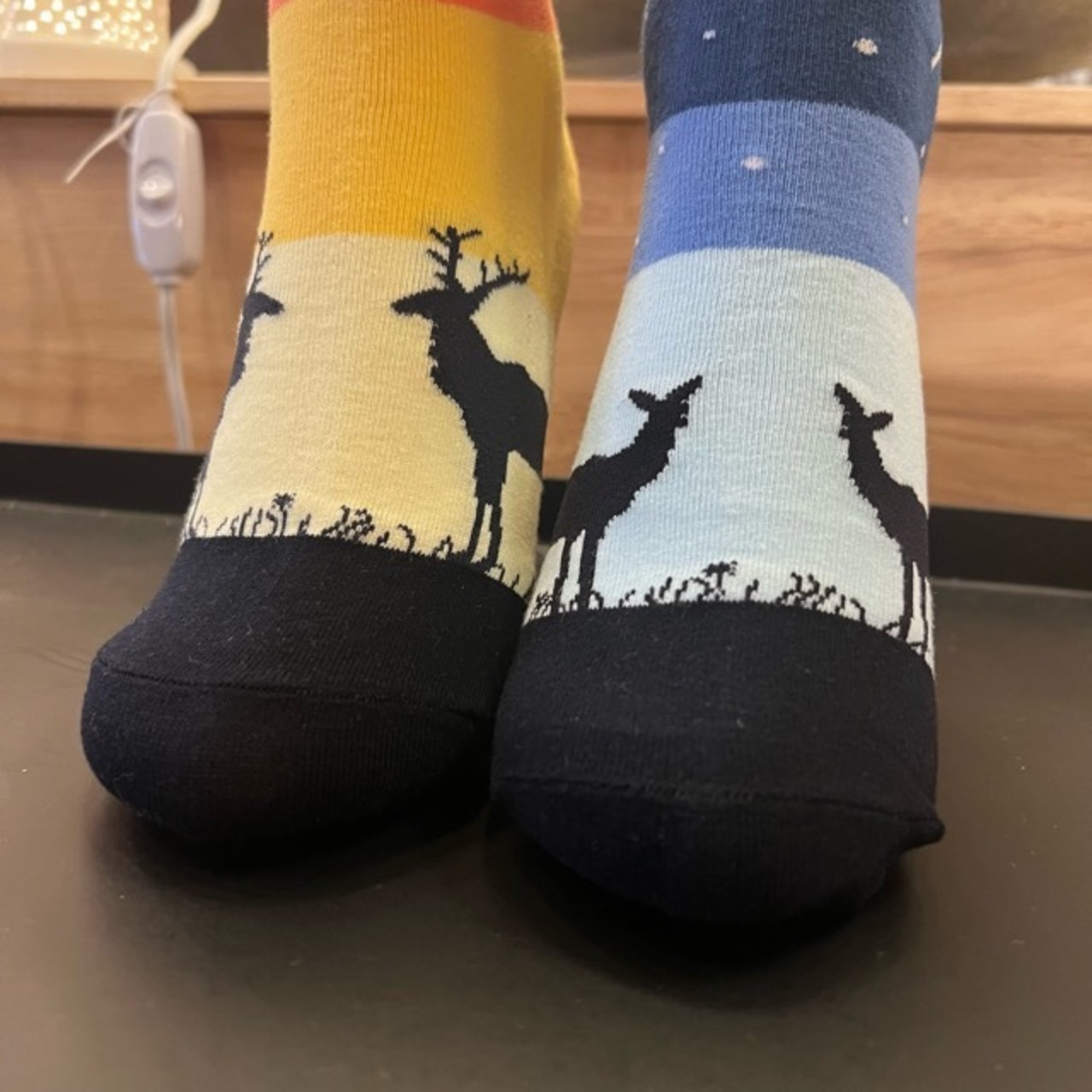 TOPANGA SOCKS Lady's　Sunset night view asymmetry socks 　夕焼け　夜景　アシンメトリーソックス　　靴下