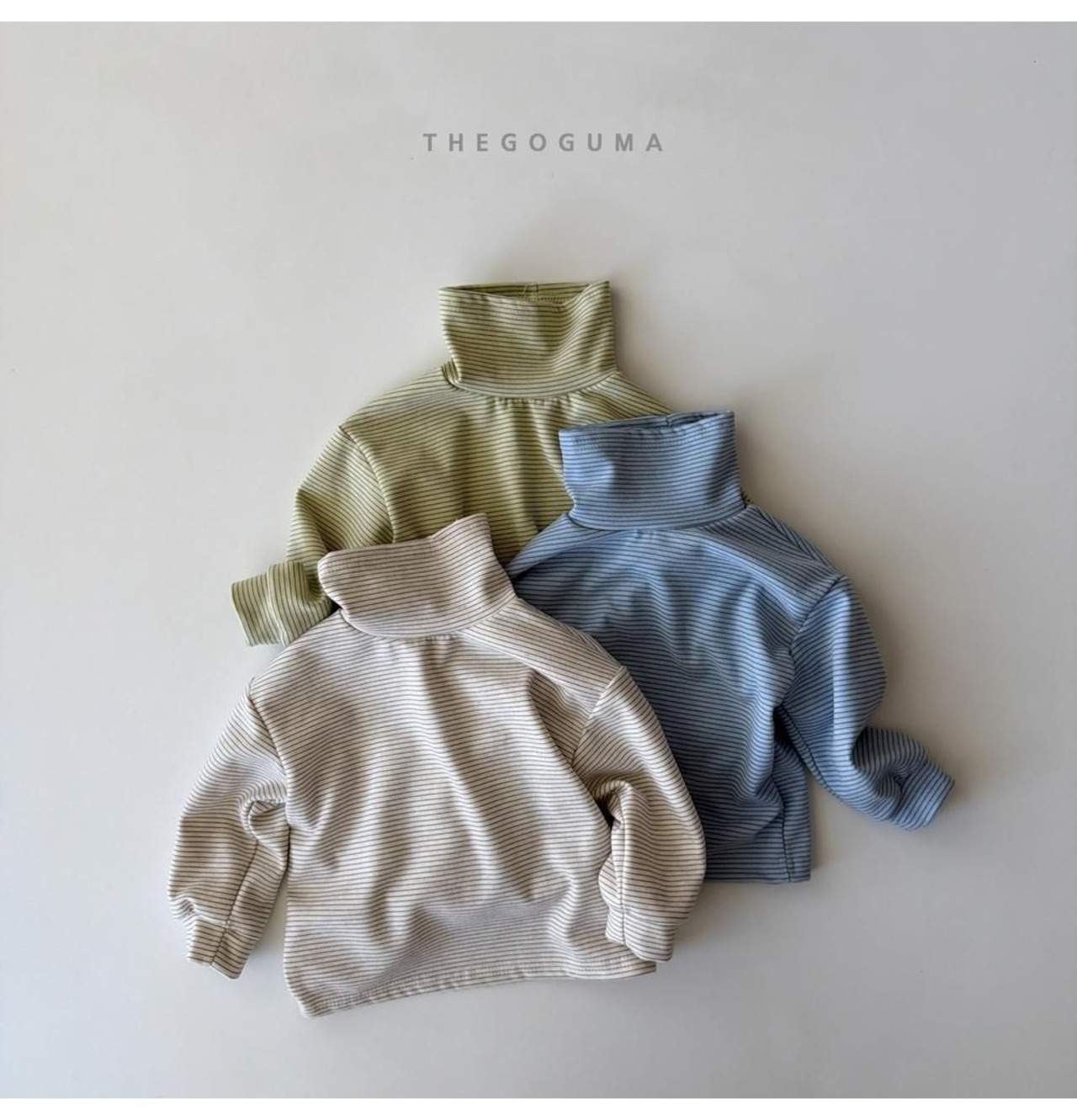 ザゴグマ / THE GOGUMA / マルチボーダーハイネックT / 韓国子供服 / キッズ / 26winter〖取寄〗*XS~XL*