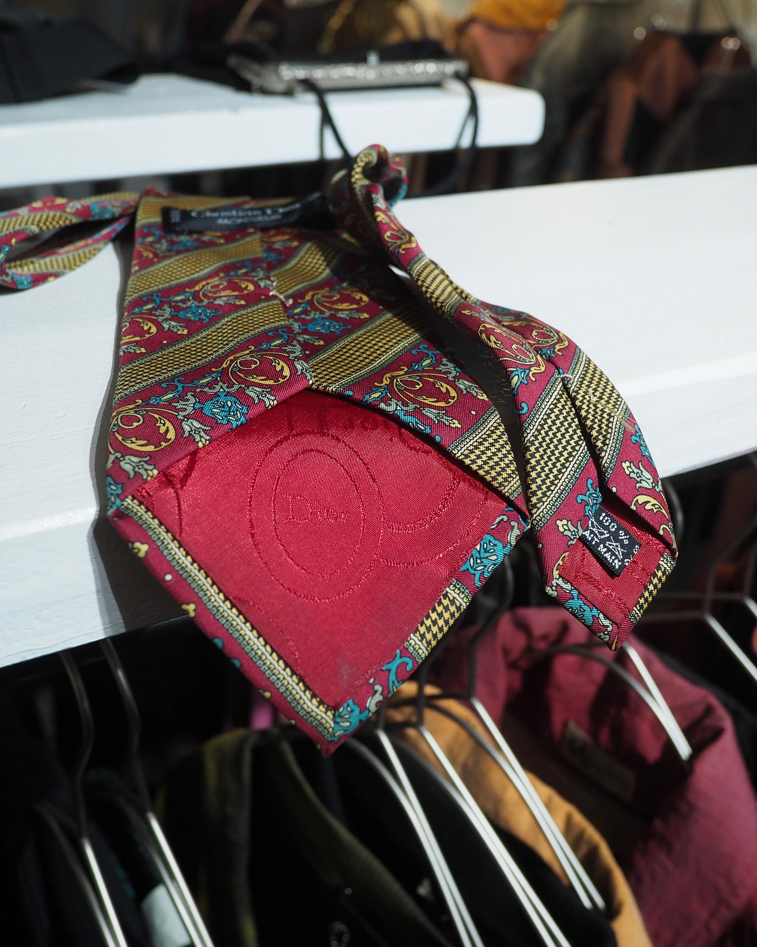 " Old Christian Dior " vintage silk Tie (made in France)