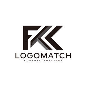 強固な未来を切り拓く F,K のロゴ