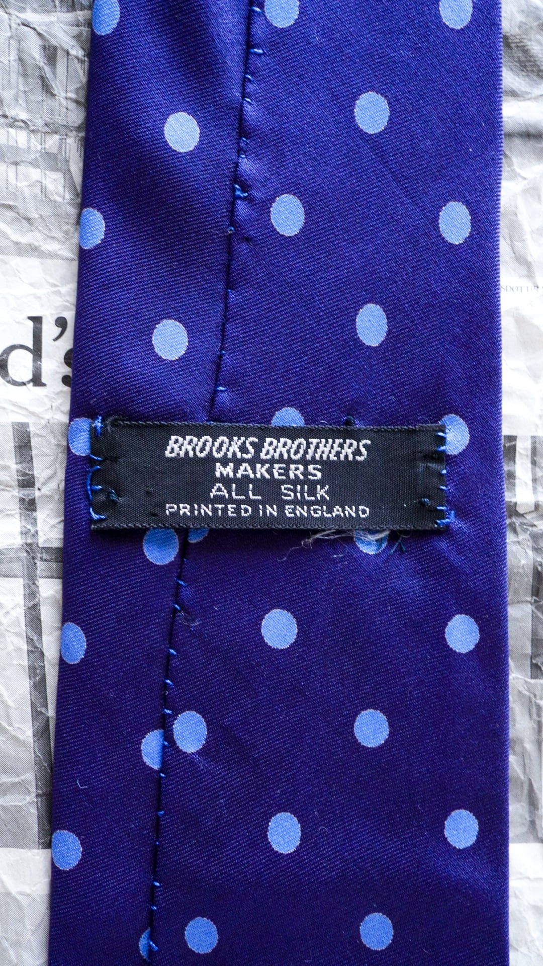 1960s】BROOKS BROTHERS ブルックスブラザーズ ドット柄 ネクタイ《黒