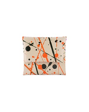 シカク［コインケース］スプラッシュ/ダークグリーン×パーシモン