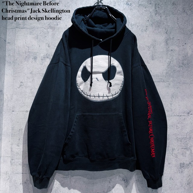 "The Nightmare Before Christmas"Jack Skellington head print design hoodie