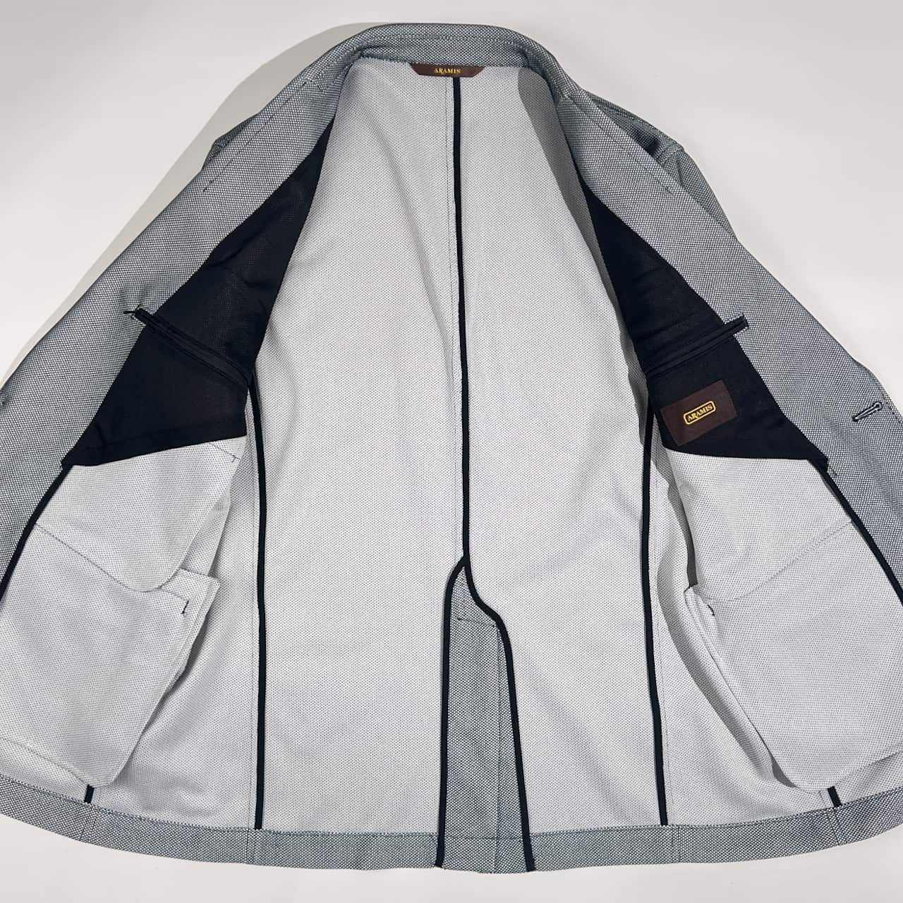 ARAMIS アラミス メッシュ テーラードジャケット M/ブラック×ホワイト メンズ