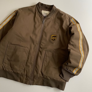 -USED- UPS WORK REVERSIBLE JACKET -BROWN- [LARGE]