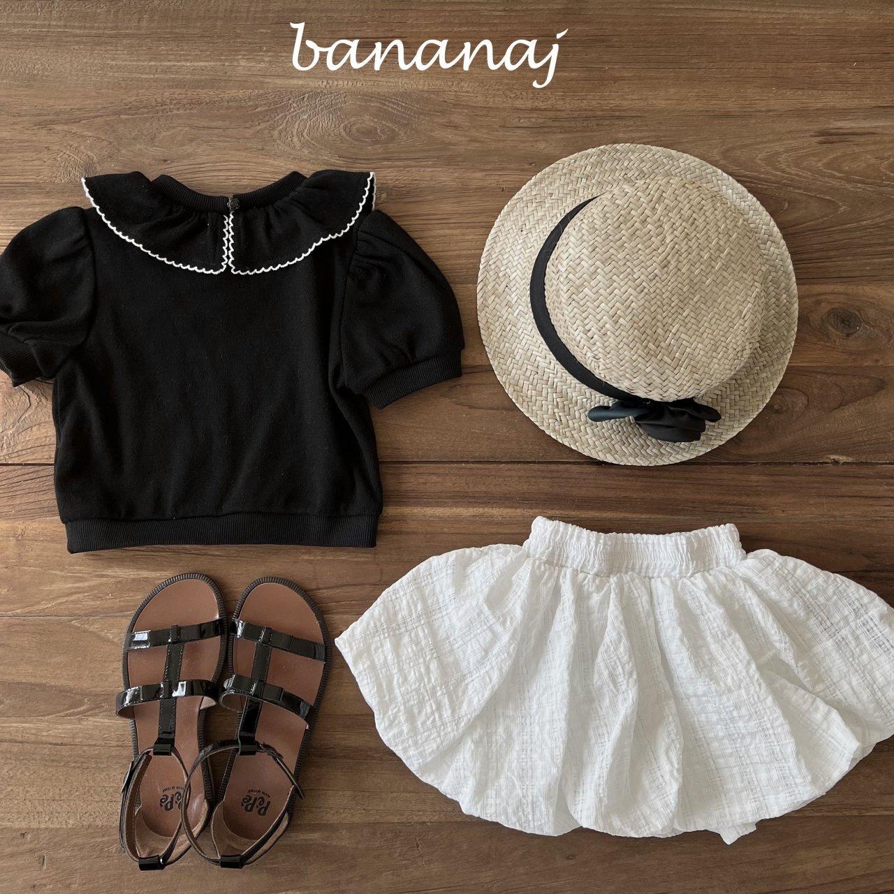 【Banana J】パンプキンスカート ホワイト 90~100cm - 11