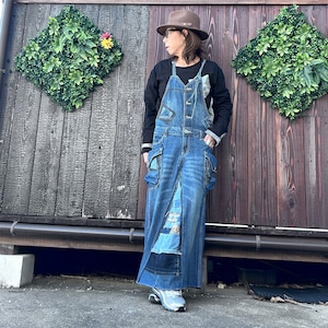 デニムリメイクジャンバースカート