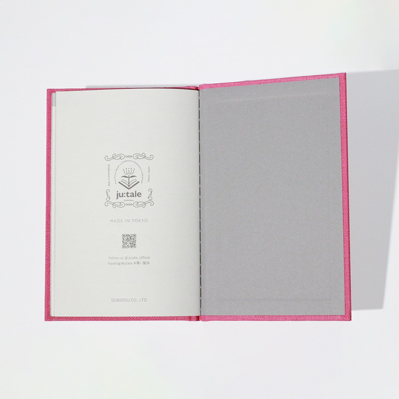 Multi-log note - 【ドット方眼・五段階評価】北欧ピンク / A6変形 / ハードカバーノート