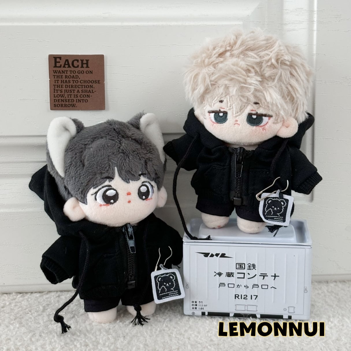 ジャージメイド 着せ替え ぬいぐるみ服10cm セット 10cm ぬいぐるみ服 着せ替え お出かけ ジャージセット 激かわ 黒 ぬい