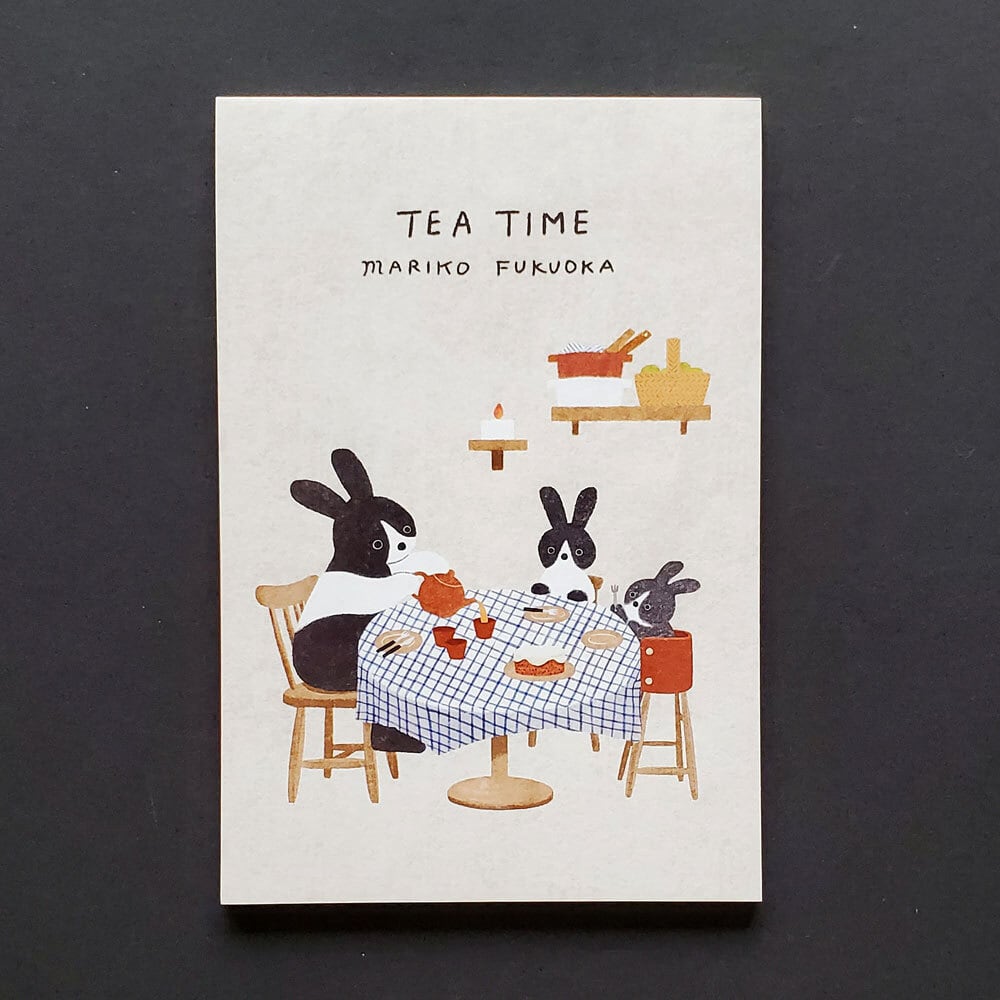 福岡麻利子 はがき箋10枚入り TEA TIME ポストカード ハガキ