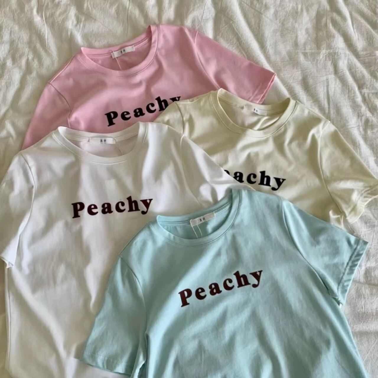 peachy logo casual t shirt A-00323