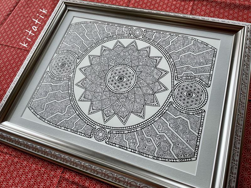 神聖幾何学アート【ブルームーンに抱かれて2】