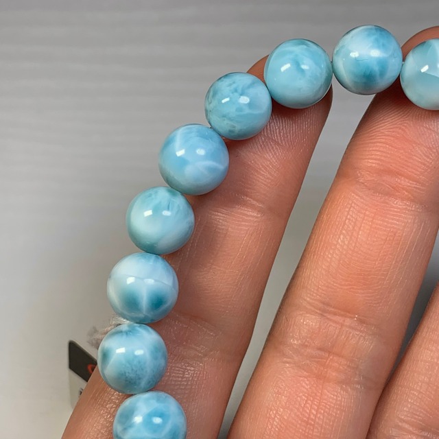 1.濃いブルー発色・ラリマー ブレスレット