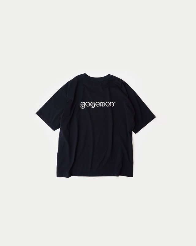 Half Sleeve Back Logo T-Shirt / NAVY［goyemon general gadget］