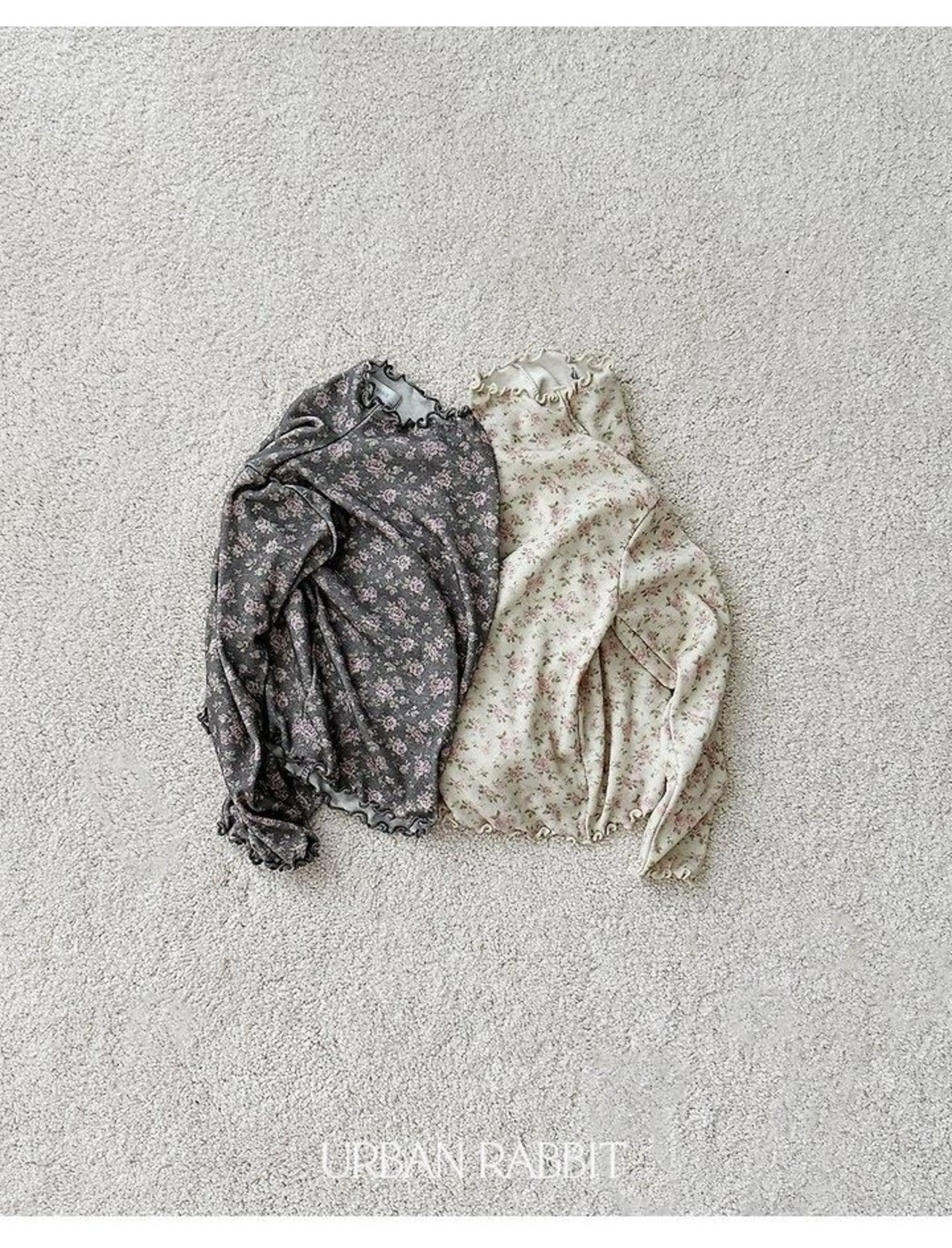 アーバンラビット / URBAN RABBIT / フラワーハイネックT / 韓国子供服 / キッズ / 26winter〖取寄〗*XS~XL*