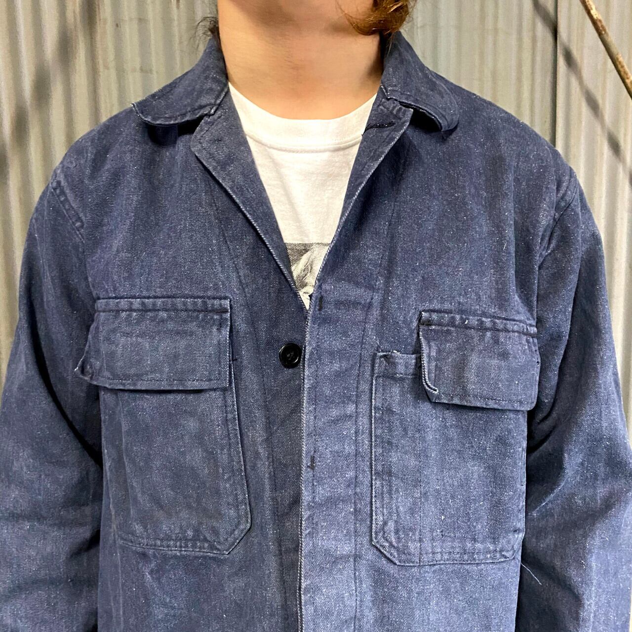 フランス製 デニム フレンチワークジャケット サイズ46 メンズL相当