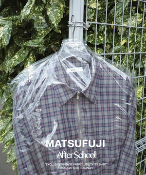 MATSUFUJI x After School / M263-0306C / Exclusive VINTAGE FABRIC UTILITY SS SHIRT(GRAYCHECK)