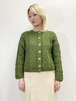 Vintage Yellow Green Alan Knit Cardigan Made In Ireland