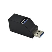 ALLVD USBハブ 3ポート USB3.0＋USB2.0コンボハブ 超小型 バスパワー usbハブ USBポート拡張 高速 軽量 コンパクト 携帯便利 1個入り (ブラック)