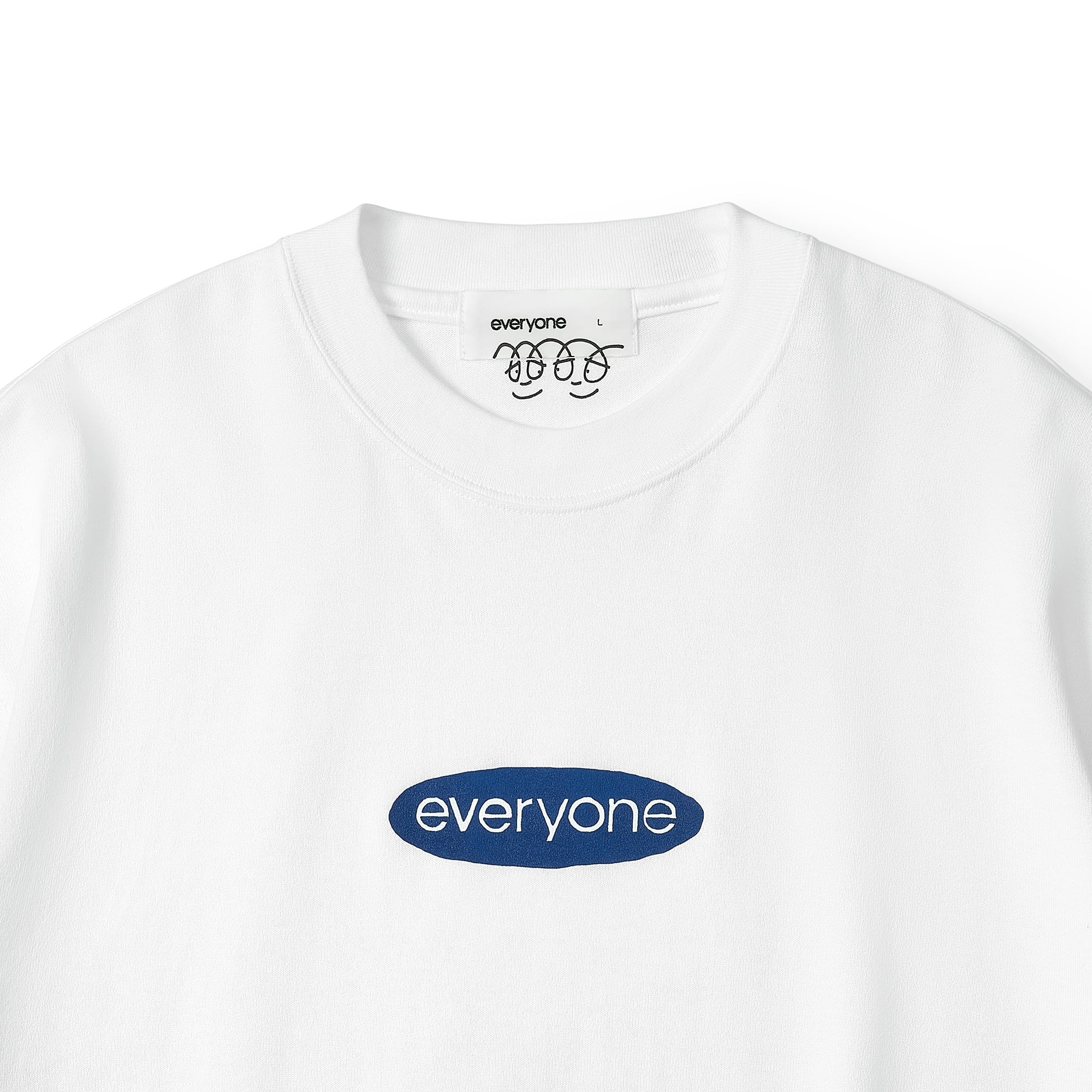 everyone j.30000 oval logo tee shirt (WHITE) | everyone